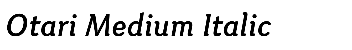 Otari Medium Italic